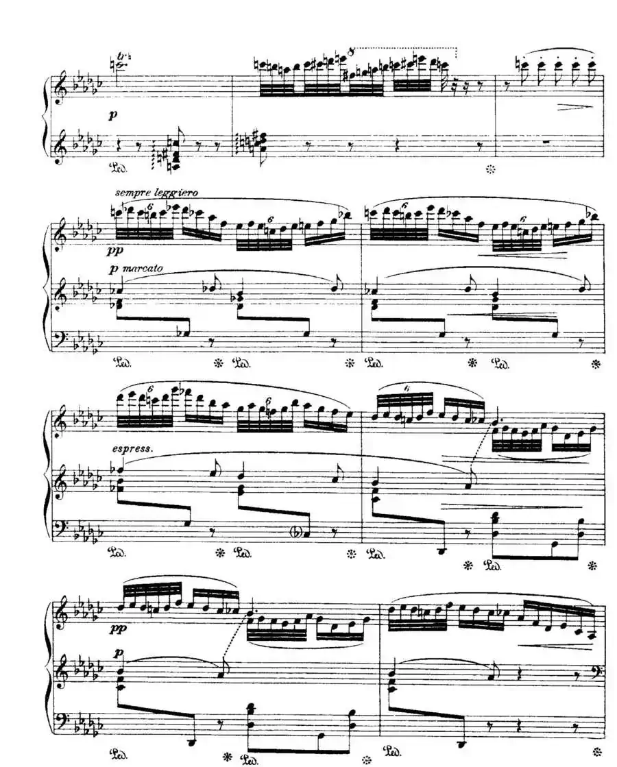 福雷13首船歌：Barcarolle No·3 in G-flat, Op·42
