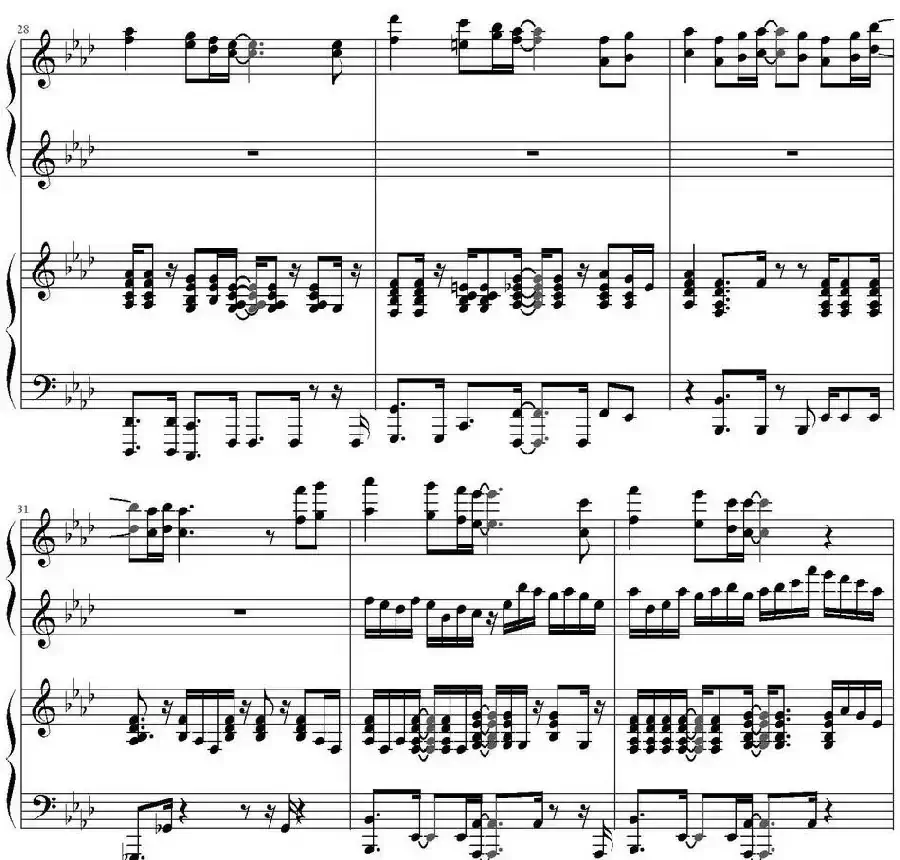 Share The World(海贼王主题曲、四手演奏版)