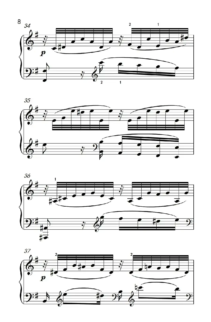 奏鸣曲 Opus 2 Nr.3 第二乐章(贝多芬奏鸣曲集 1)