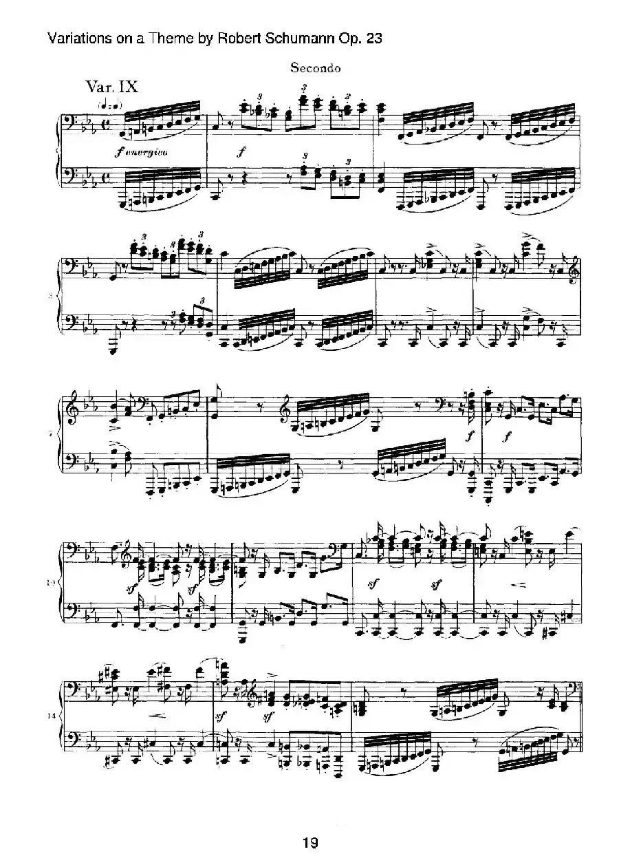 ​Variations on a Theme by Robert Schumann Op.23（舒曼主题变奏曲）（四手联弹）