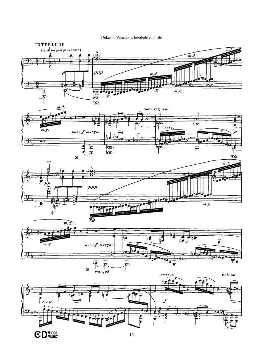 Variations, Interlude & Finale on theme de Rameau（拉摩主题变奏曲、间奏曲和终曲·第一部分）