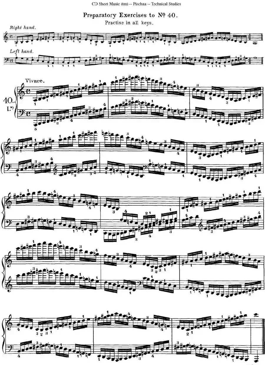 Technical Studies 60 Progressive Exercises （60首钢琴循序渐进练习曲 P61——70）