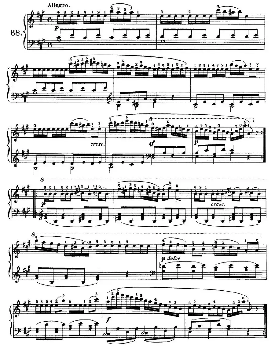 One Hundred and Ten Easy and Progressive Exercises Op.453（车尔尼110首简易练习曲 61——71）