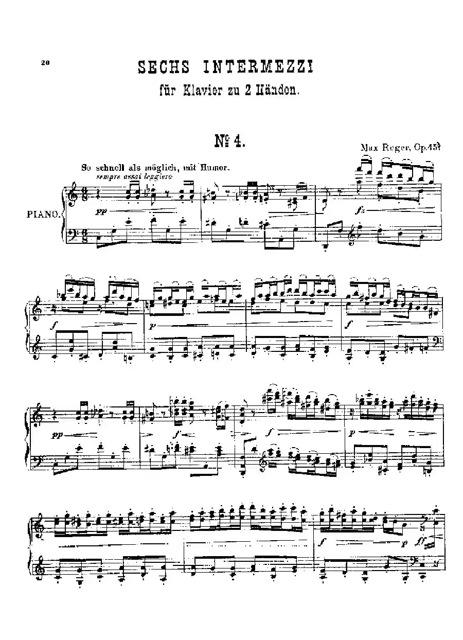 Six Intermezzi Op.45（6首间奏曲·4）