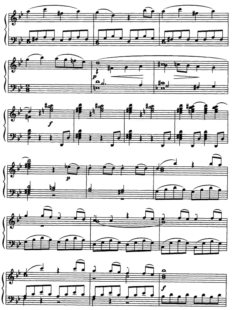G小调第四十交响曲（第一乐章主题片段）