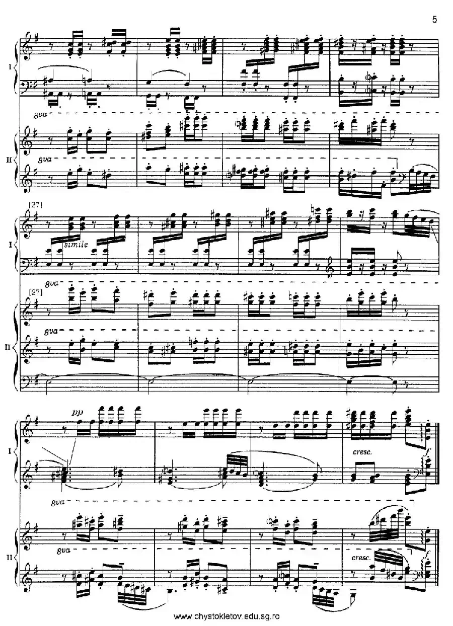 Nutcracker Op.71 芭蕾舞剧《胡桃夹子》（改编双钢琴版·第三部分）