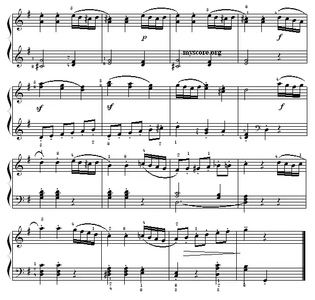 考级初级曲目：小步舞曲（海顿曲）