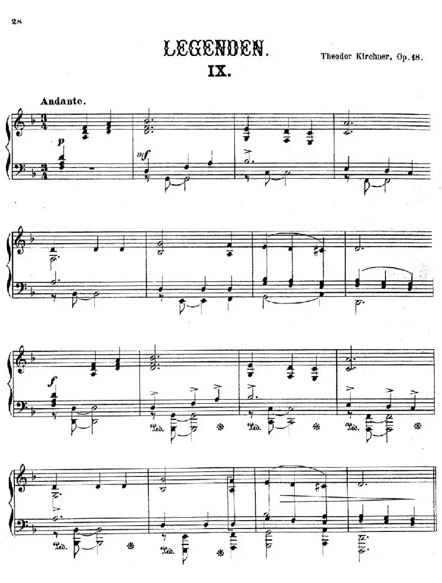 Legenden Op.18（9首传奇·Ⅸ）