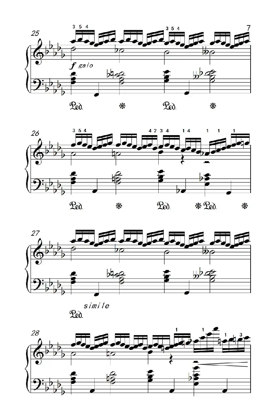 莫什科夫斯基 钢琴练习曲（第十二首）