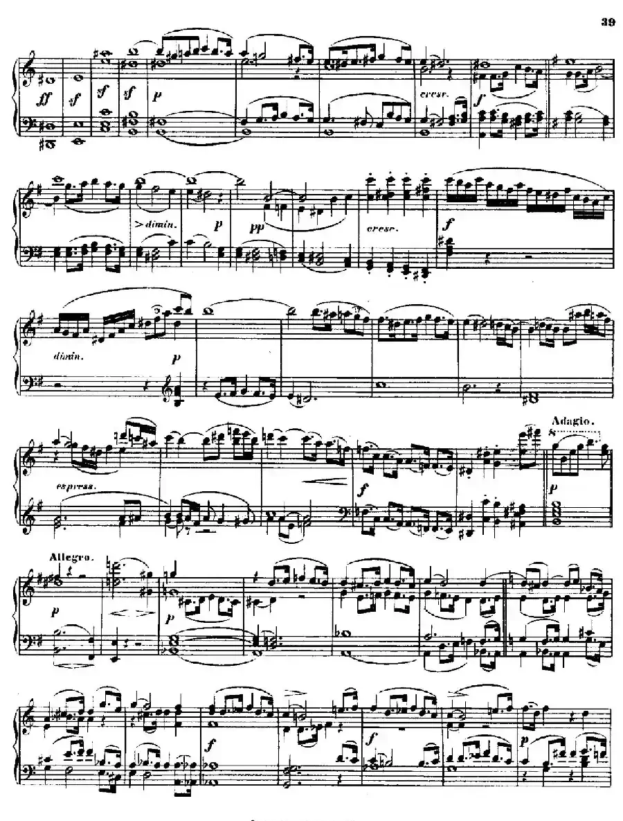String Quartet No.15 in a Minor Op.132（a小调第十五弦乐四重奏·钢琴独奏版）