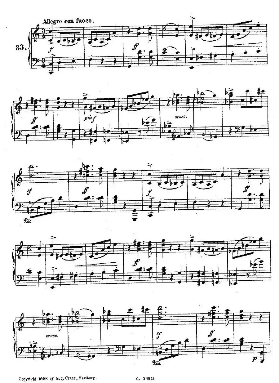 36 Etudes Rhythmiques et Melodiques Op.105（36首节奏与旋律练习曲 31—36）