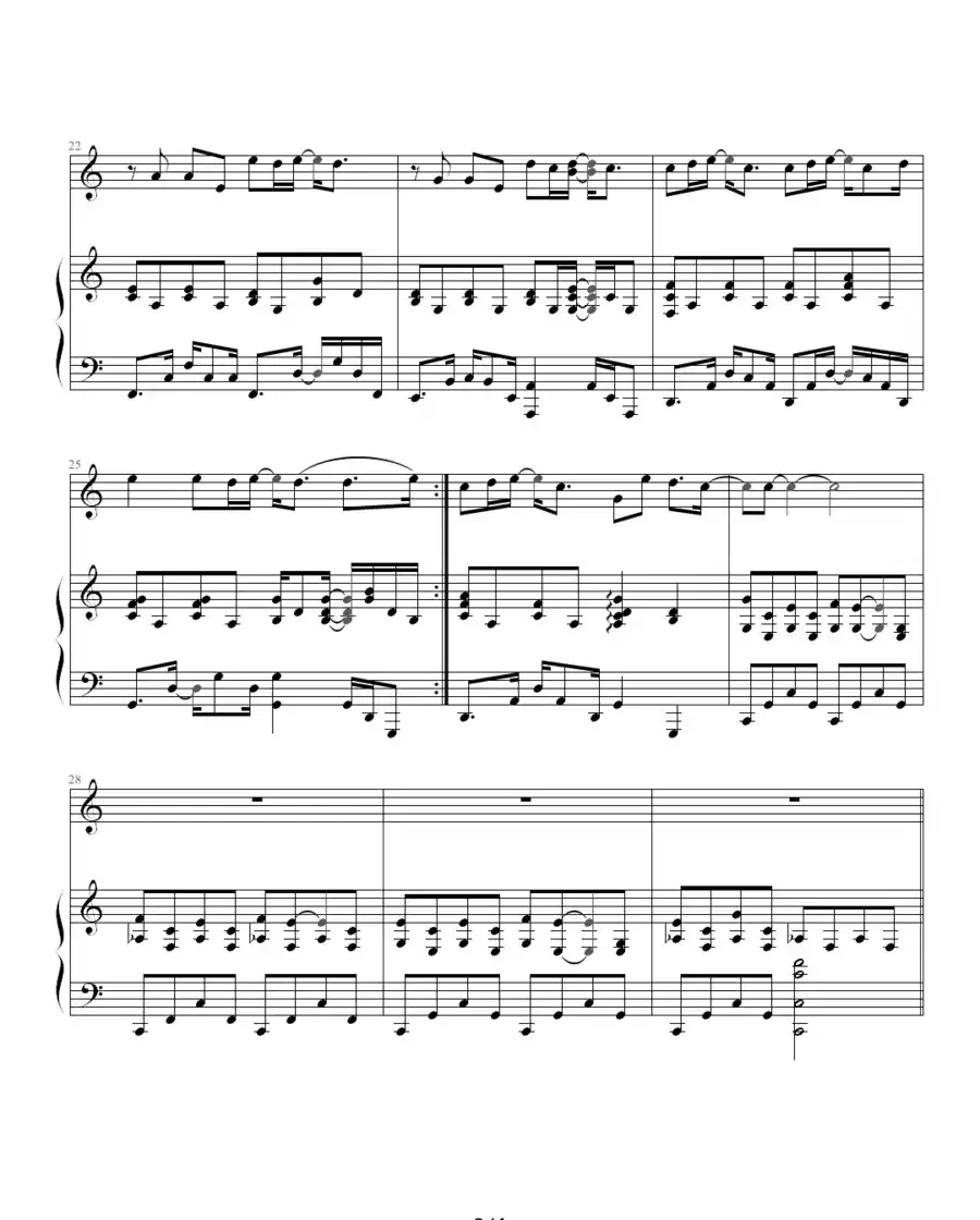 藉口（钢琴伴奏谱）