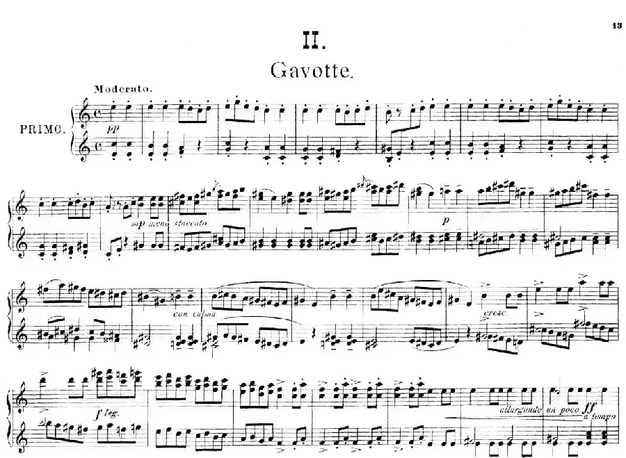 Deux Morceaux Pour Quatre Mains Op.43（2首四手联弹小品·2）