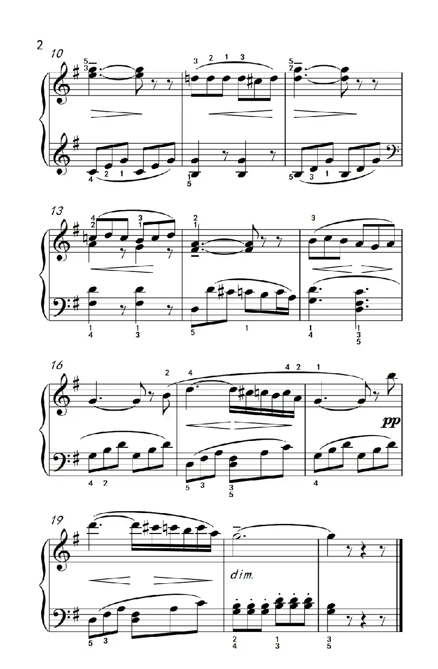 摇篮曲（老年大学 钢琴教程 1）