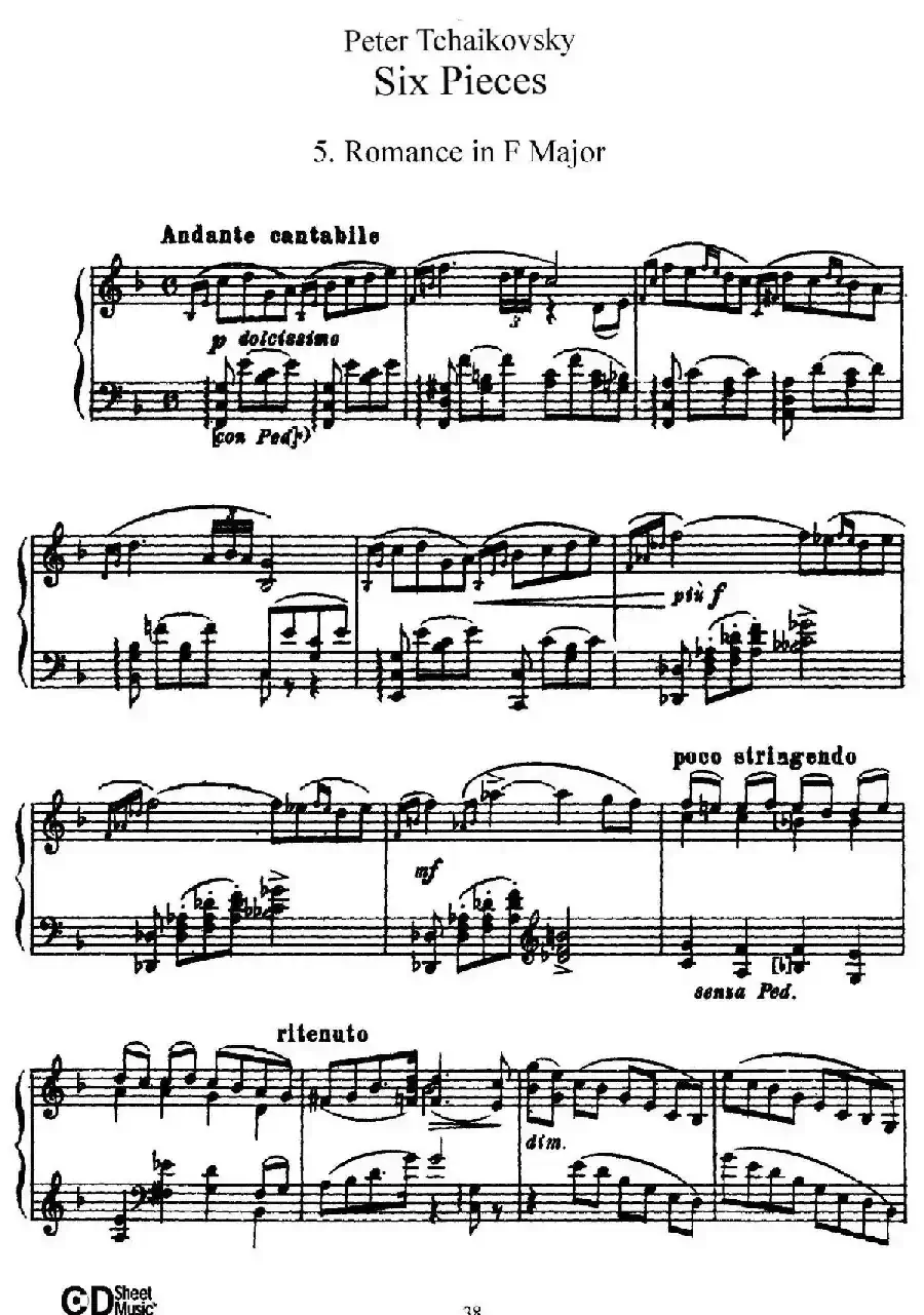 Six Pieces Op.51（6首小品·5）