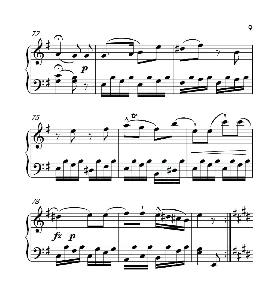 第六级A组 奏鸣曲(中国音乐学院钢琴考级作品1~6级)