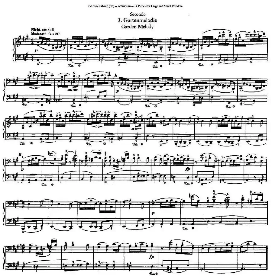 12首为孩子们而作的四手联弹曲 Op.85（四手联弹）（3）