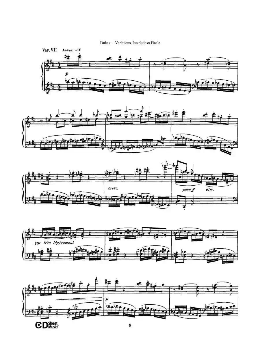 Variations, Interlude & Finale on theme de Rameau（拉摩主题变奏曲、间奏曲和终曲·第一部分）