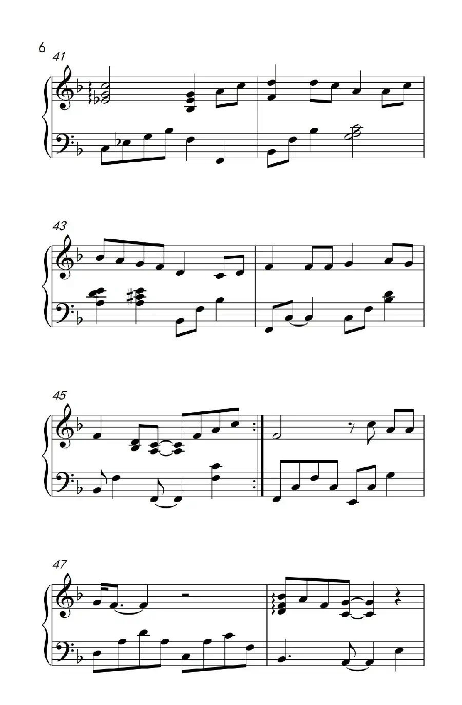 一首简单的歌（《弹吧音教》制谱版）