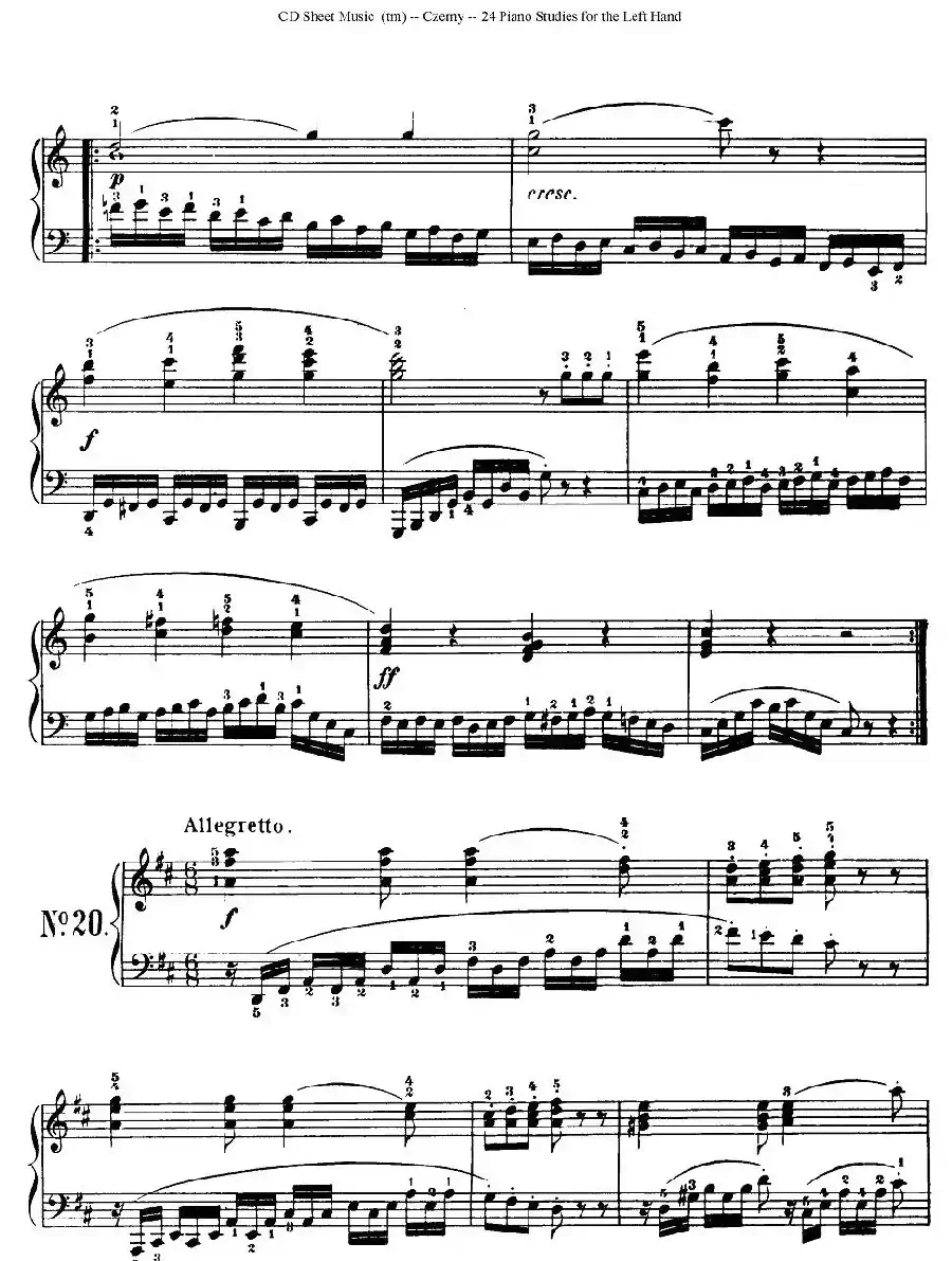 Czerny - 24 Piano Studie(17—24)(车尔尼 - 24首钢琴练习曲)