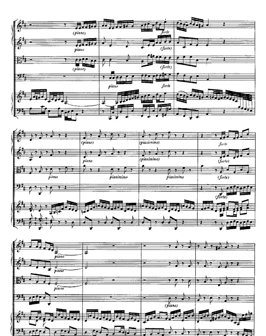Harpsichd Concerto in D Maj BWV 1054（D大调第三号古钢琴协奏曲·总谱）
