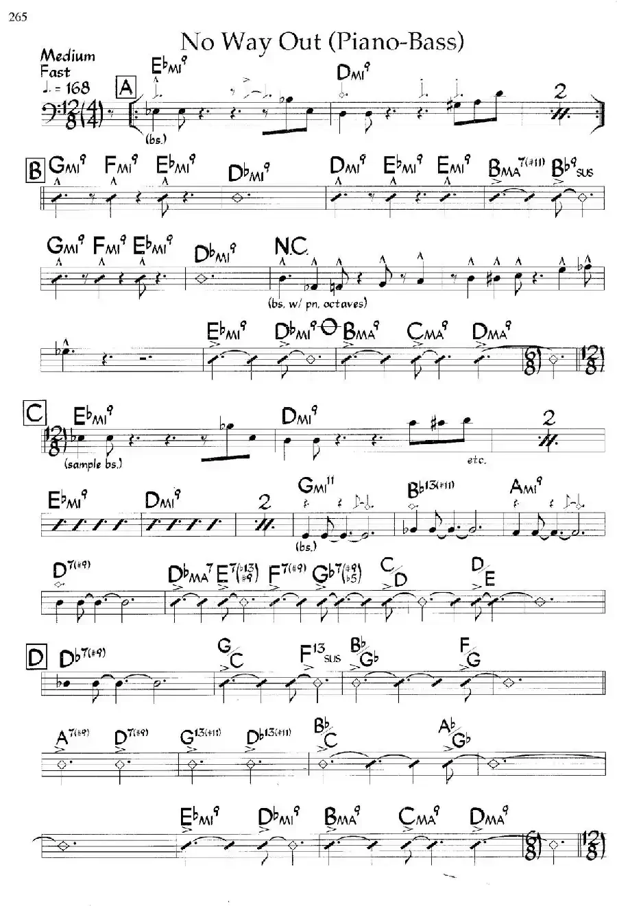 No Way Out（爵士钢琴曲）
