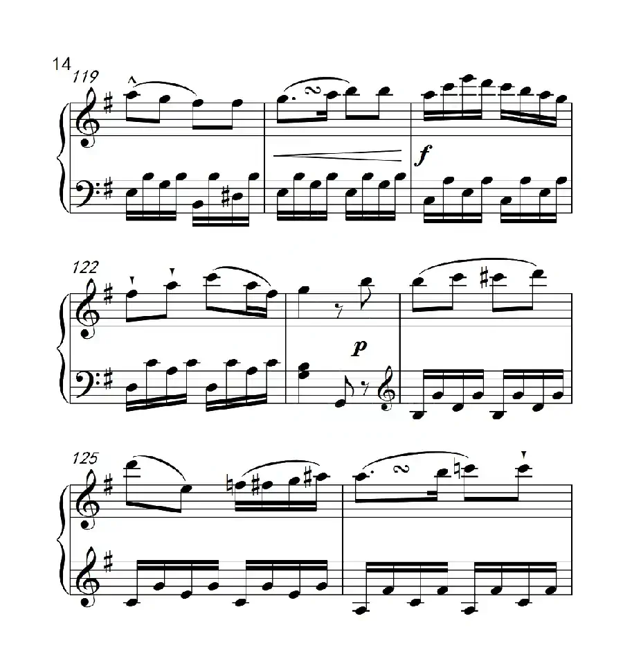 第六级A组 奏鸣曲(中国音乐学院钢琴考级作品1~6级)