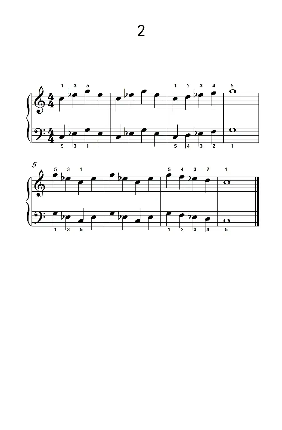 一.非连音练习2（儿童钢琴手指练习 1）