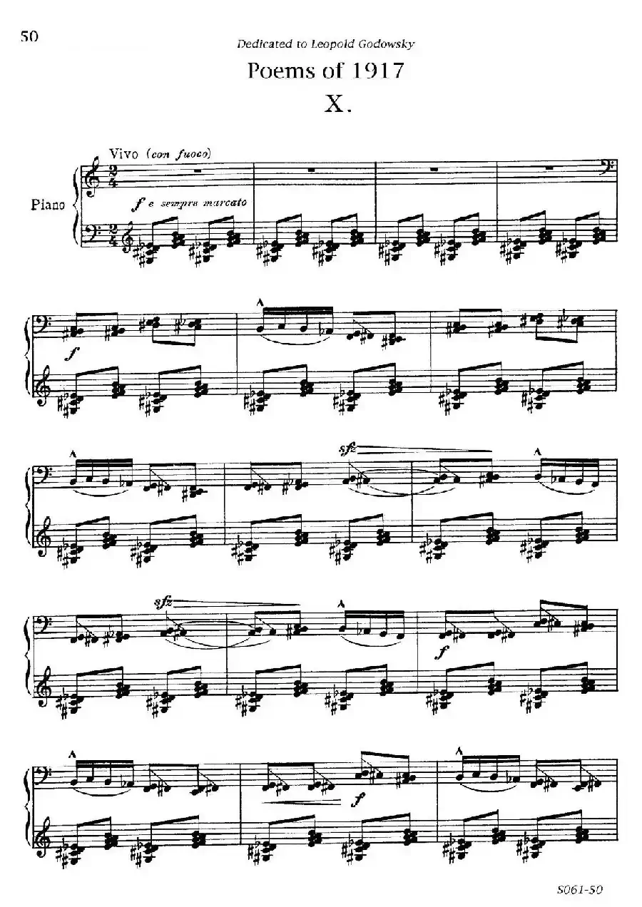Poems of 1917 Op.41（1917之诗 10. 亡灵之舞）