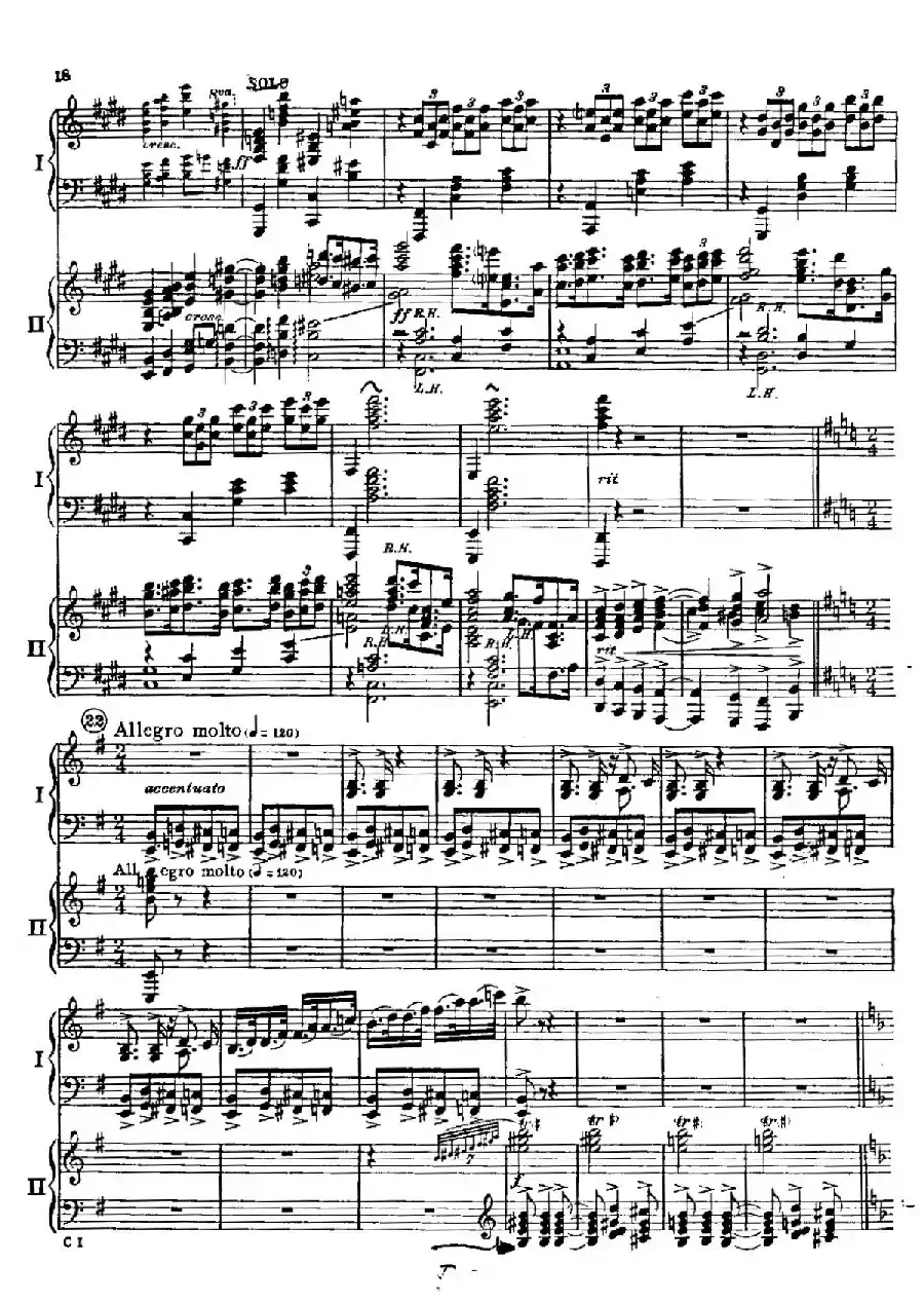 F大调爵士钢琴协奏曲（美版双钢琴原谱 P11—20）