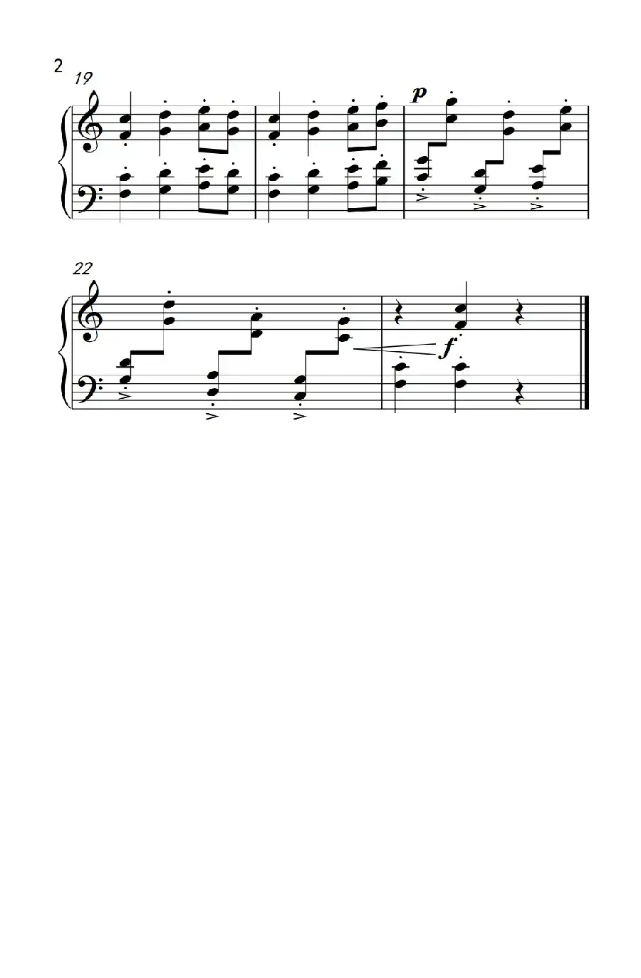 （2）.里底亚调式三连音 钢琴二（巴托克 小宇宙 钢琴教程 2）