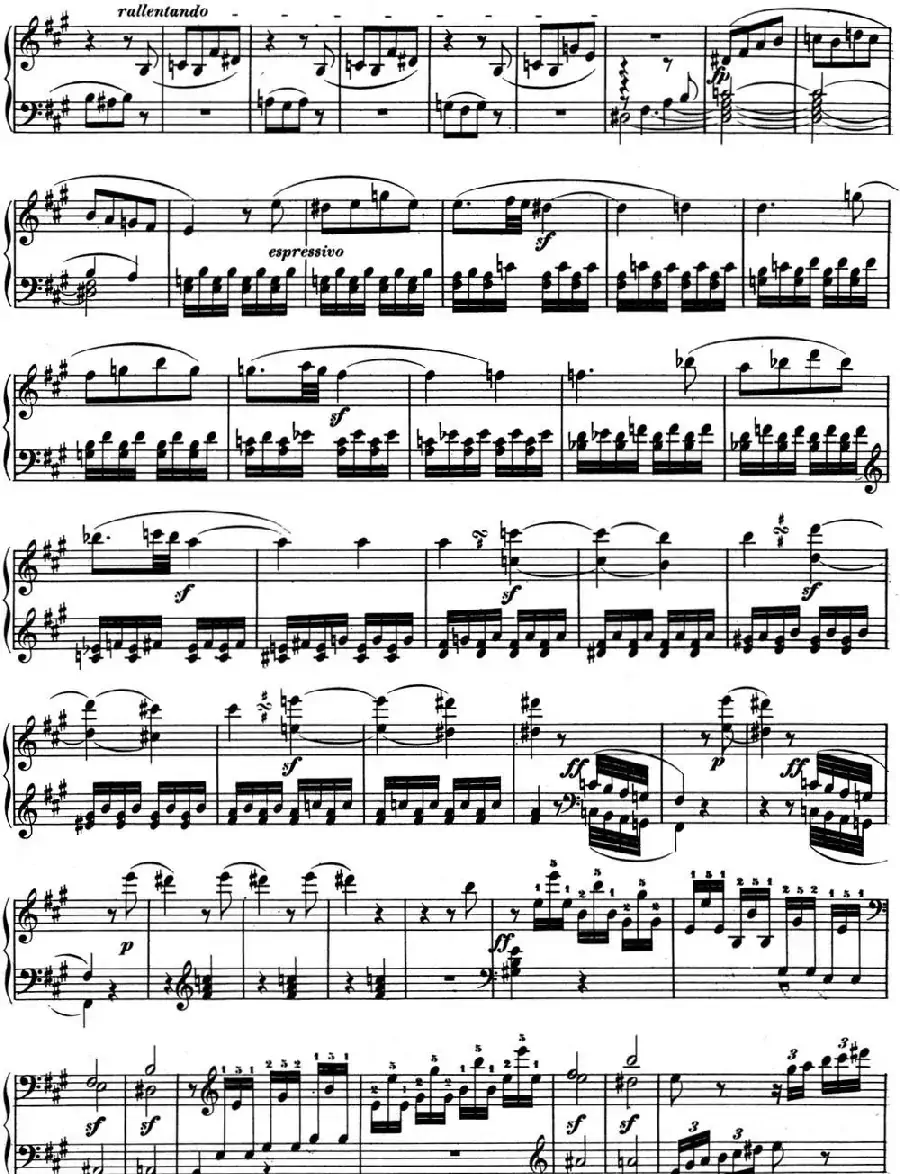 贝多芬钢琴奏鸣曲02 A大调 Op.2 No.2 A major