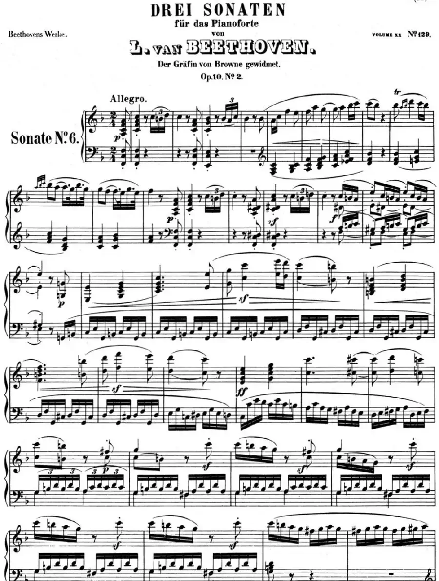 贝多芬钢琴奏鸣曲06 F大调 Op.10 No.2 F major