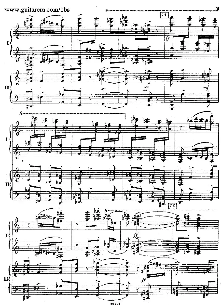 Rhapsody On A Theme Of Paganini Op.43（帕格尼尼主题狂想曲·双钢琴）（P61——87）