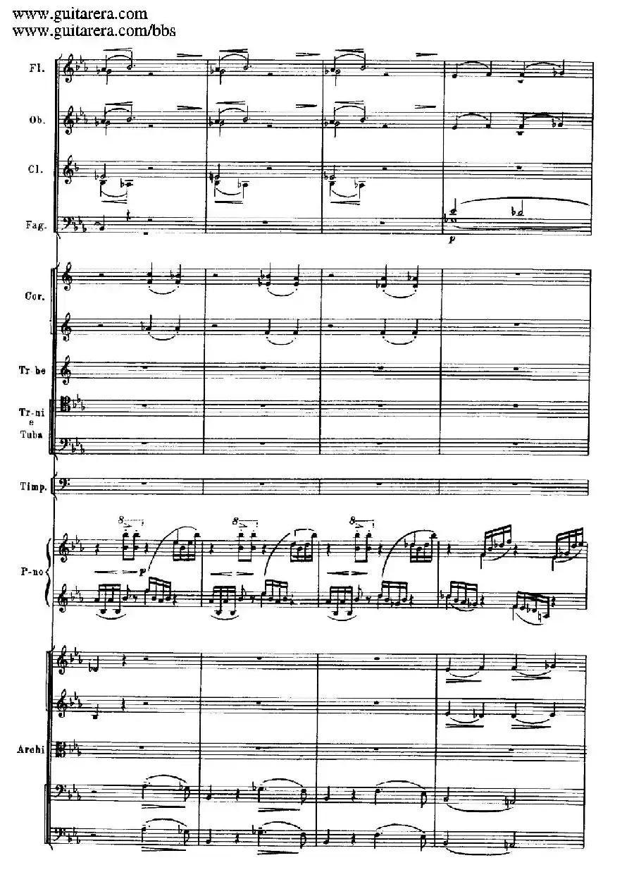 c小调第二钢琴协奏曲 Op.18（第一乐章总谱·P19——27）
