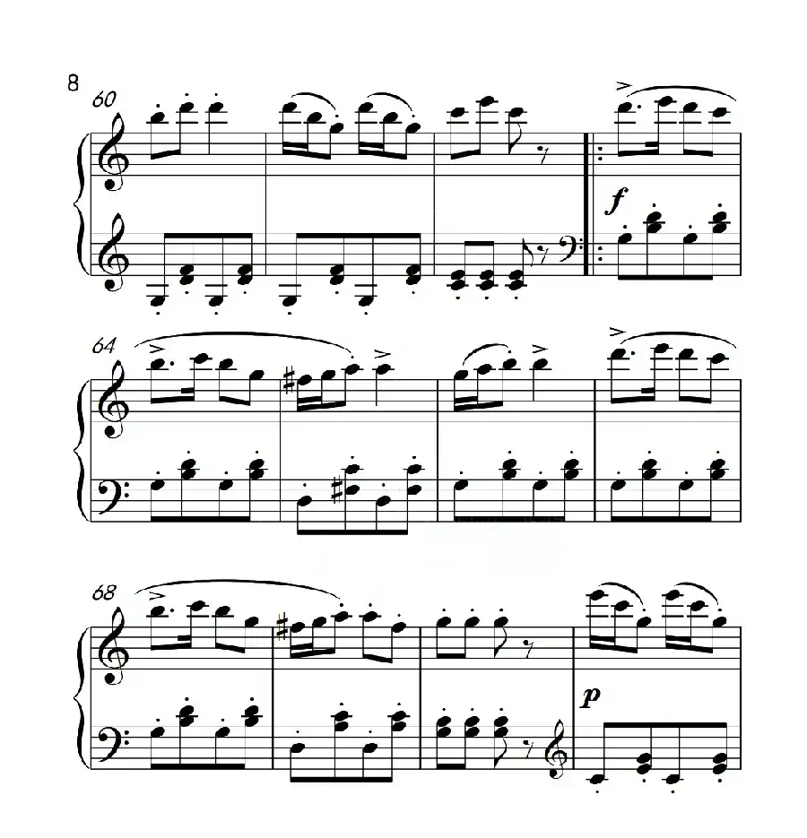 第四级B组 洋娃娃的梦(中国音乐学院钢琴考级作品1~6级)