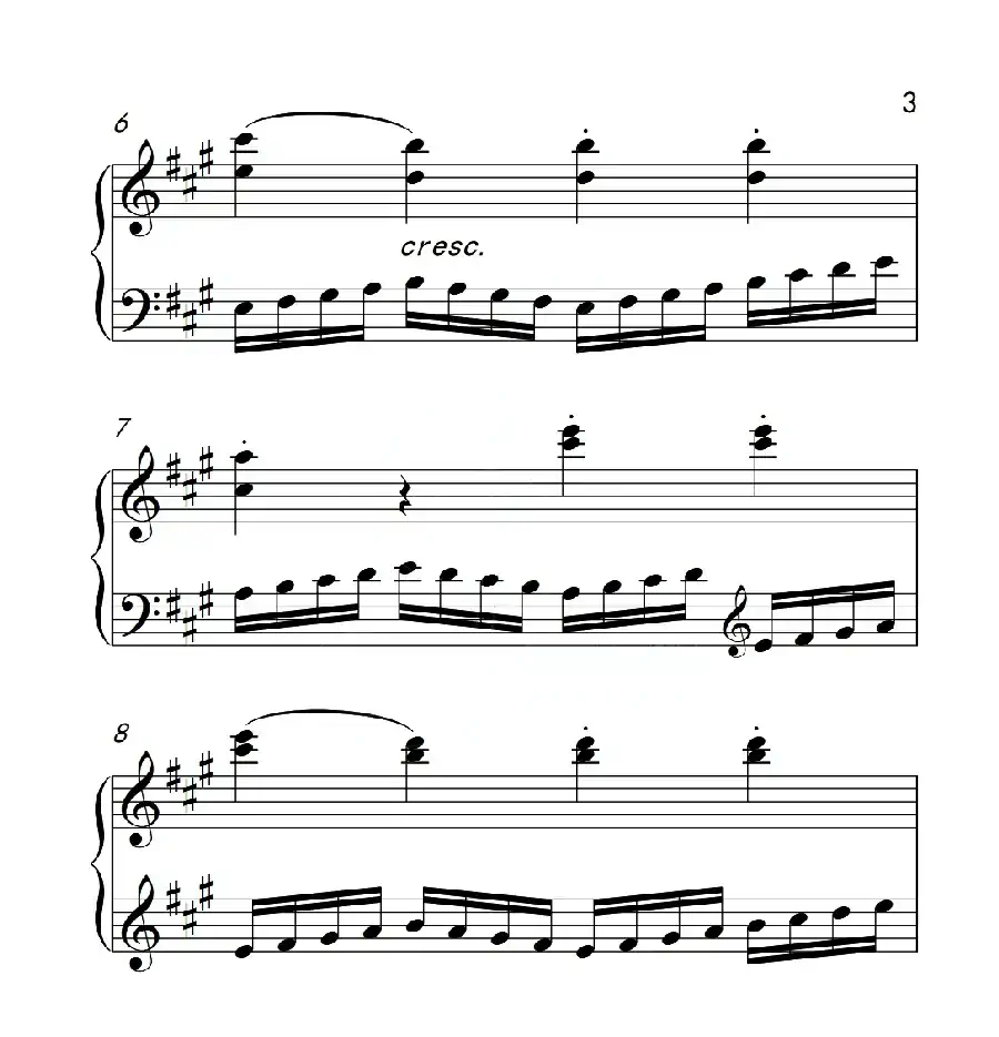 第四级A组 练习曲(中国音乐学院钢琴考级作品1~6级)