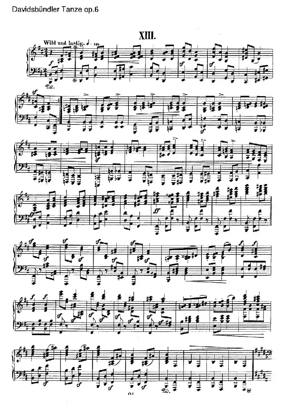 Davidsbundler Tanze Op.6（大卫同盟舞曲）