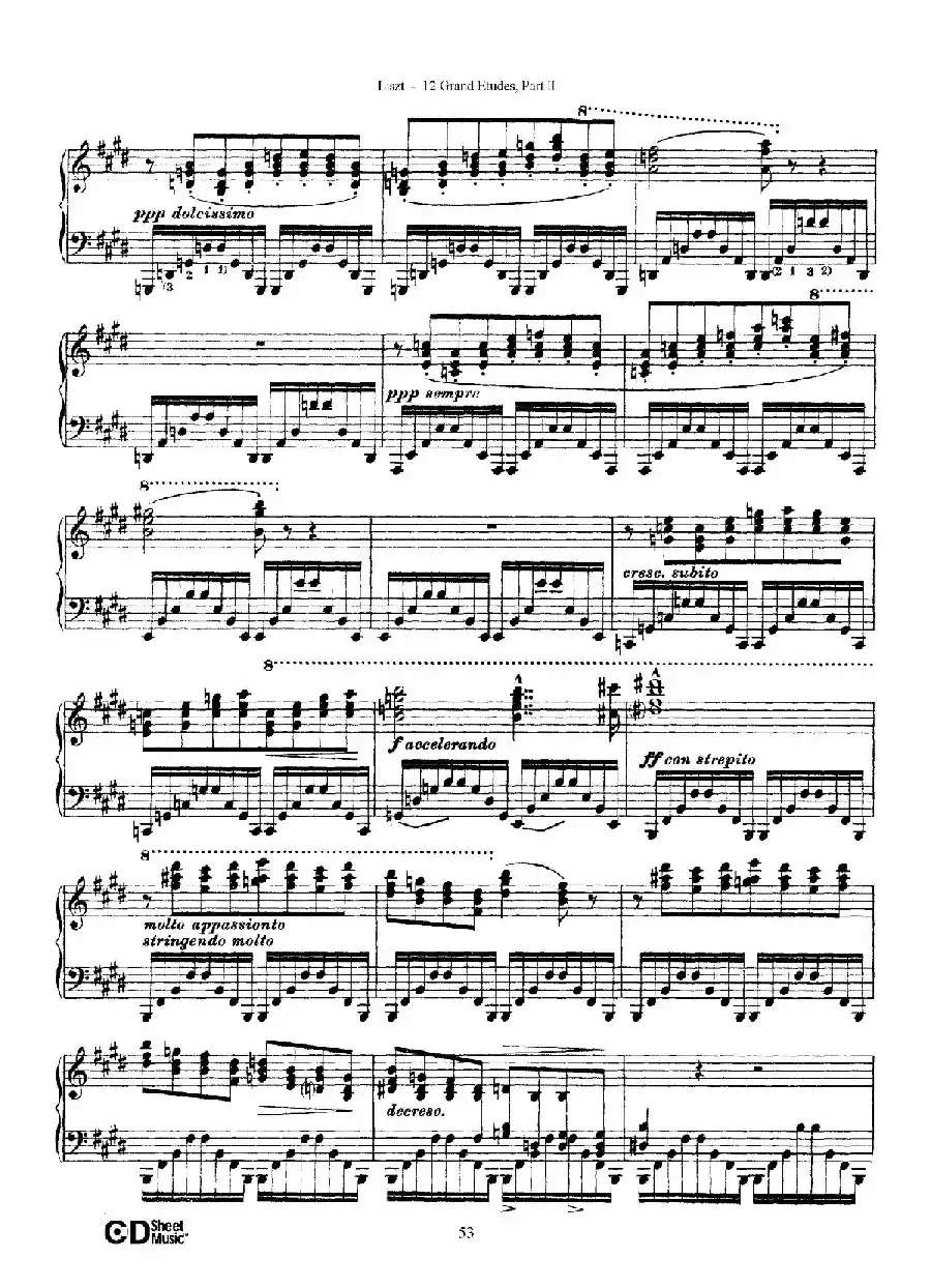 12 Grand Etudes S.137（12首华丽的练习曲·11）