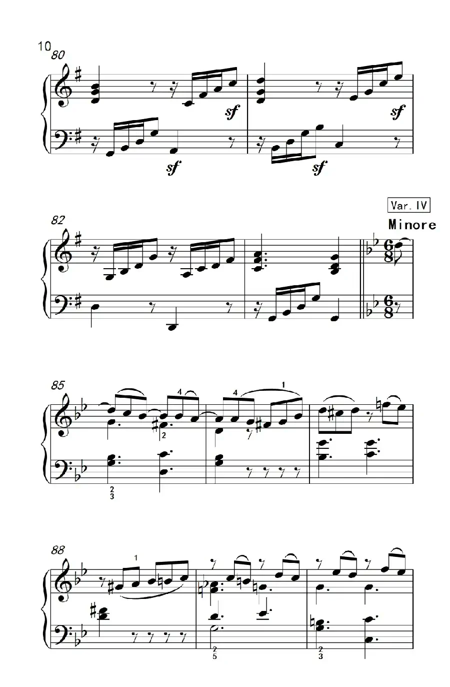 第七级2.G大调变奏曲 贝多芬(中央音乐学院 钢琴(业余)考级教程 7-9级)