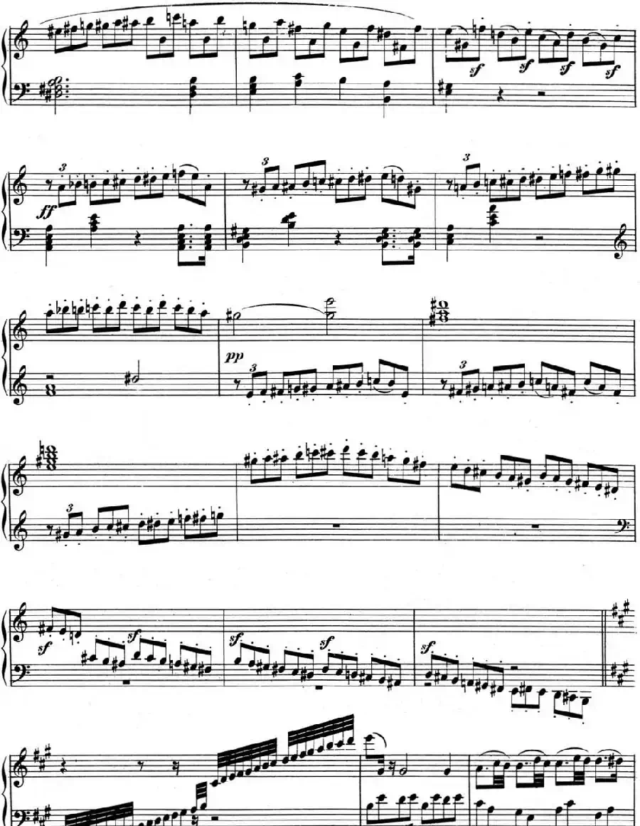 贝多芬钢琴奏鸣曲02 A大调 Op.2 No.2 A major