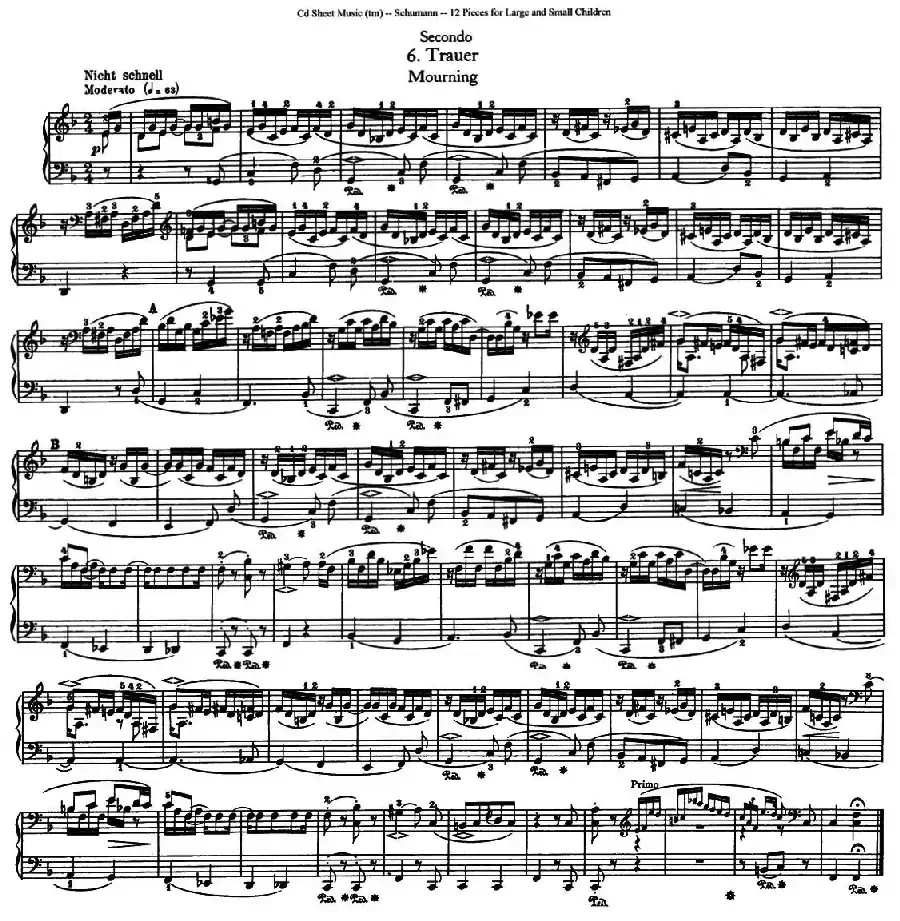 12首为孩子们而作的四手联弹曲 Op.85（四手联弹）（6）