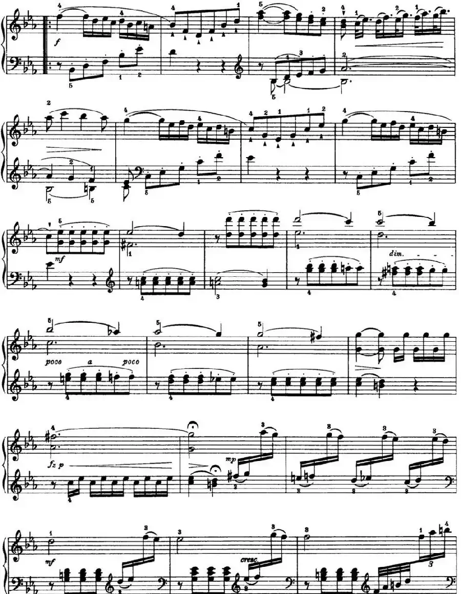 海顿 钢琴奏鸣曲 Hob XVI 28 in E-flat major