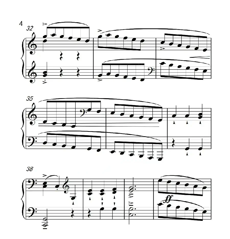 第三级A组 小指挥员（中国音乐学院钢琴考级作品1~6级）