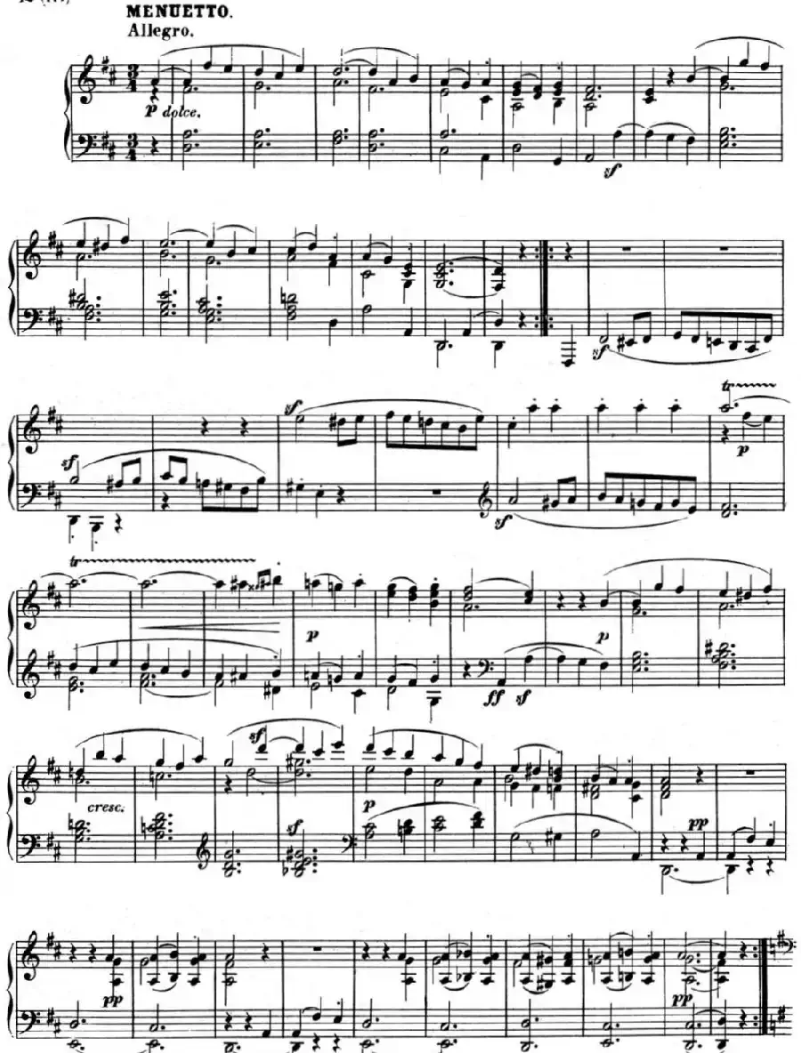 贝多芬钢琴奏鸣曲07 D大调 Op.10 No.3 D major