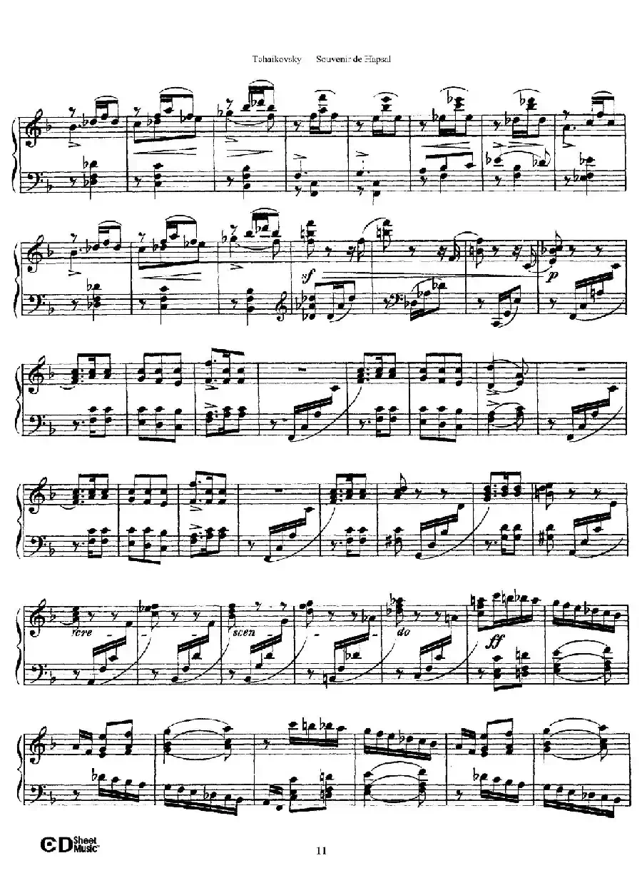 Souvenir de Hapsal Op.2（哈普萨的回忆·2）