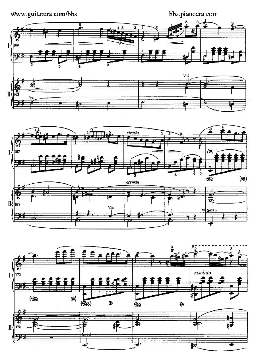 e小调第一钢琴协奏曲 Op.11（双钢琴版·第一乐章）