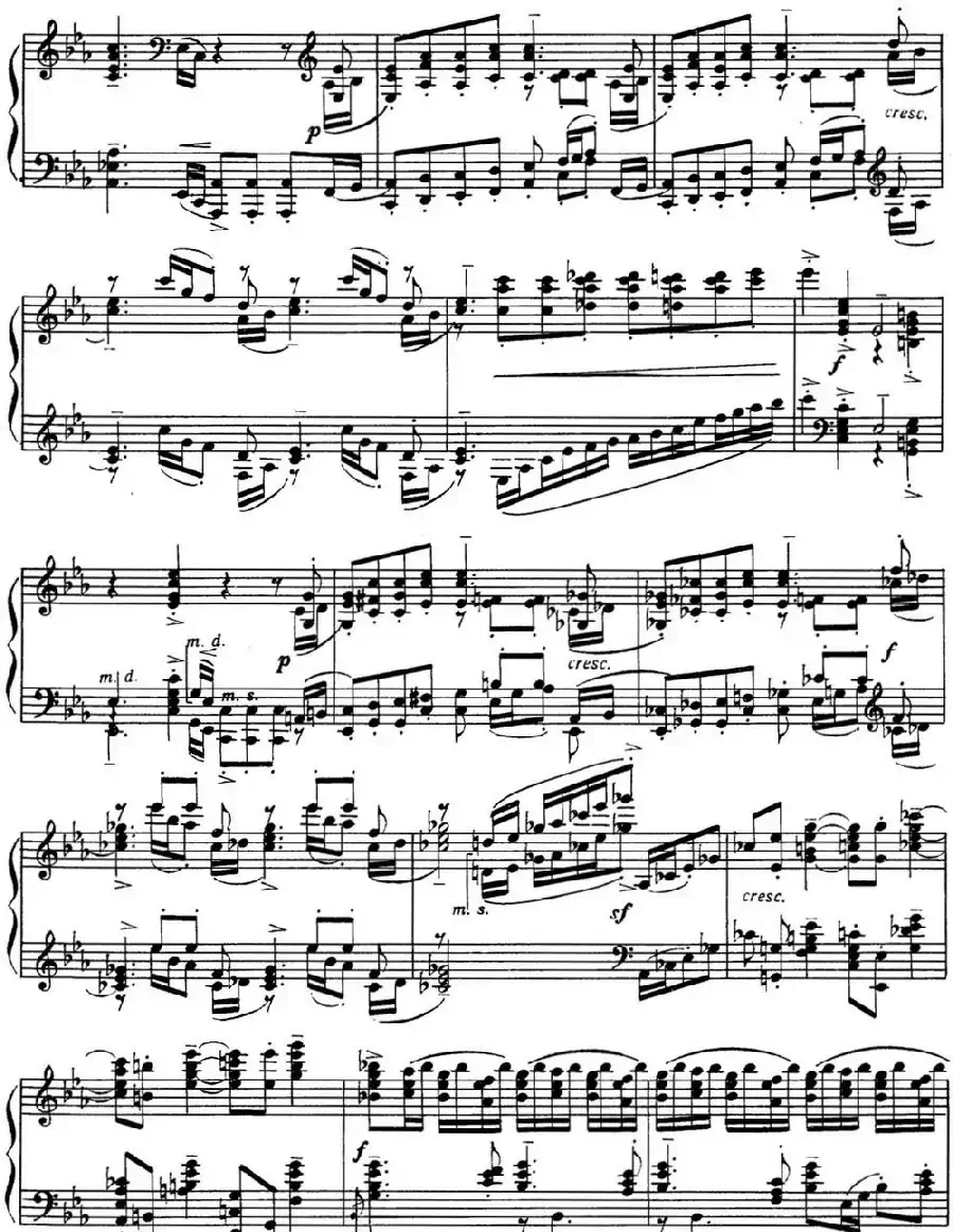 拉赫玛尼诺夫 音画练习曲6或7 Etudes tableaux Op.33 No.6