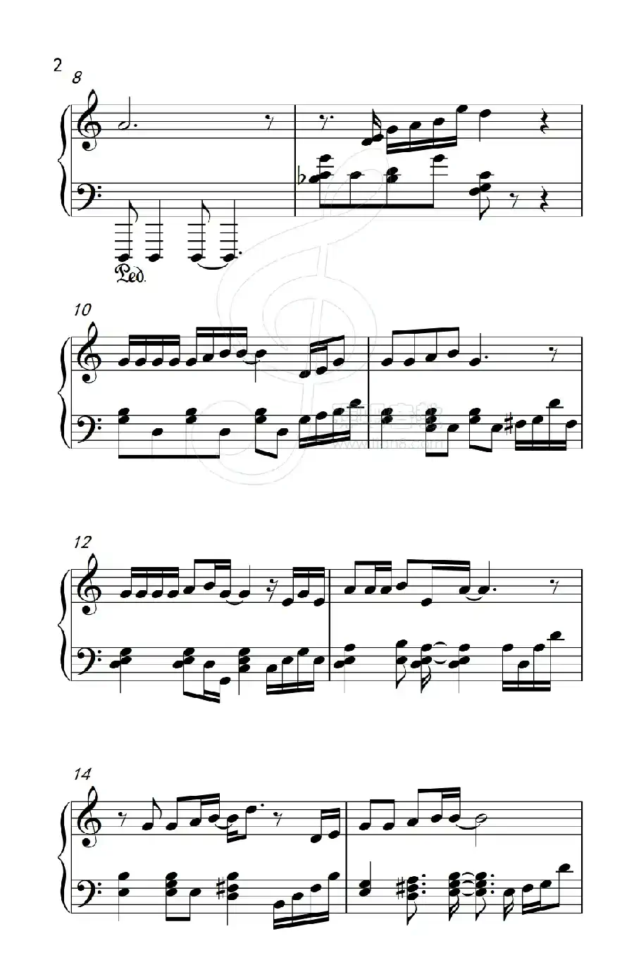 吻别（《弹吧音教》制谱版）