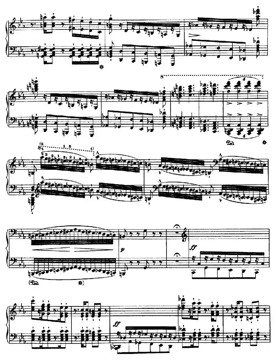 12 Etudes d'execution Transcendante S.139（12首超技练习曲·8）